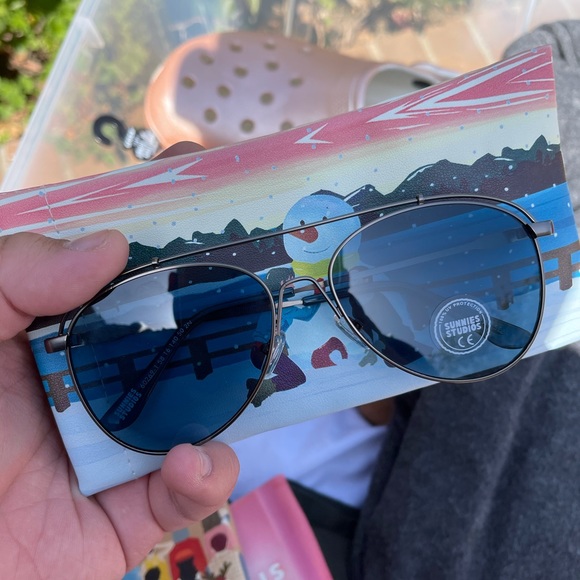 Sunnies Studios Black Aviator Sunglasses - Picture 2 of 3